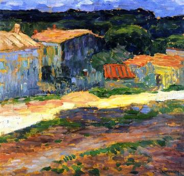 Landscape with Houses in Provence Artwork by Alexej Jawlensky