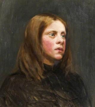 Girl with Long Hair Artwork by Albert Ranney Chewett