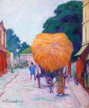 The Entrance To Asnieres, The Haywagon Artwork by Émile Bernard