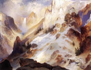 Yellowstone Canyon Artwork by Thomas Moran