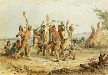 Striking the Post Artwork by Seth Eastman