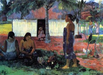 No te aha oe Riri? Artwork by Paul Gauguin