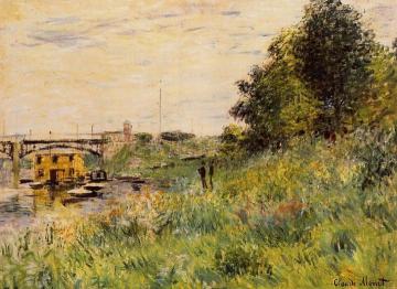 The Banks of the Seine at the Argenteuil Bridge Artwork by Claude Oscar Monet