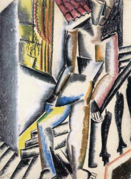 Figure on a Stairway Artwork by Ossip Zadkine