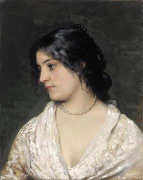The Pearl Necklace Artwork by Eugen Von Blaas