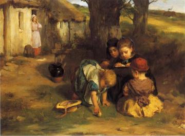 Happy As The Day Is Long Artwork by Thomas Faed