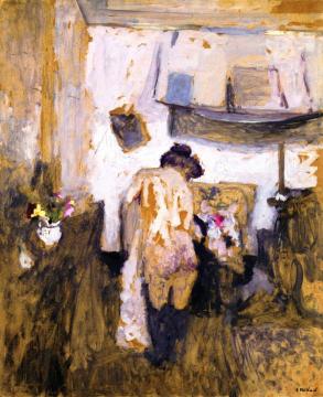 Model Getting Dressed Artwork by Edouard Vuillard