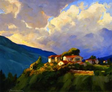 Storm Clouds, Devil's Gate, Pasadena Artwork by Jean Mannheim