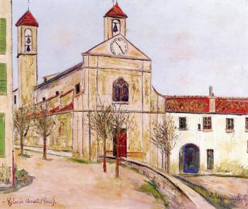 Eglise de Murato (Corse) Artwork by Maurice Utrillo