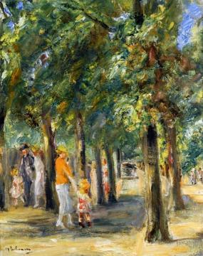 Scene in Tiergrten Artwork by Max Liebermann