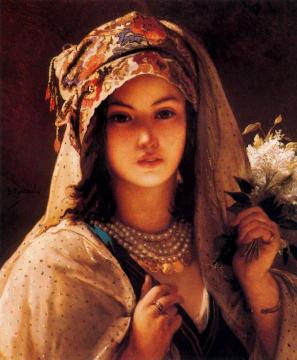 White Lilac Artwork by Jean-François Portaels