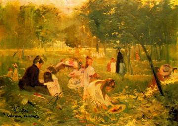 L'estiu Colónia Escolar Artwork by Joaquin Mir Trinxet