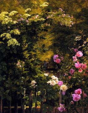 The Rose Garden Artwork by Carl Frederik Peder Aagaard