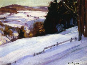 Snow Scene Artwork by George Gardner Symons