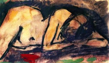 Nude Lying Down Artwork by Serge Poliakoff