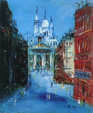 Rue Lepic And A View Of Sacre-coeur, Montmartre Artwork by Jean Dufy