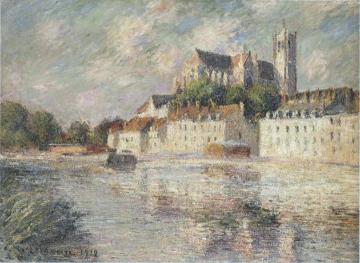 The Auxerre Cathedral Artwork by Gustave Loiseau