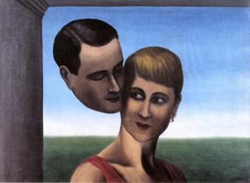 Les Amants Artwork by Rene Magritte