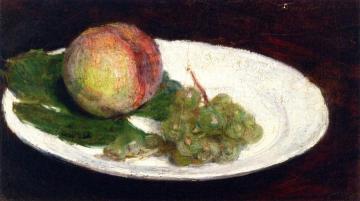 Peach and White Grapes Artwork by Henri Fantin-Latour