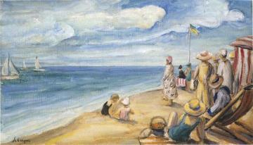On the beach Artwork by Henri Lebasque