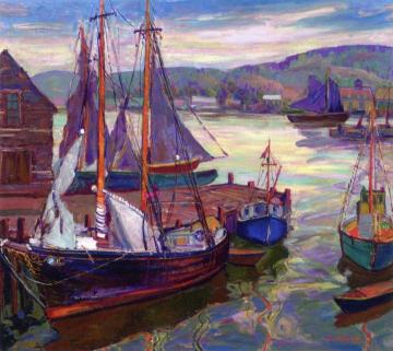 Harbor Scene Artwork by Fern Isabel Coppedge