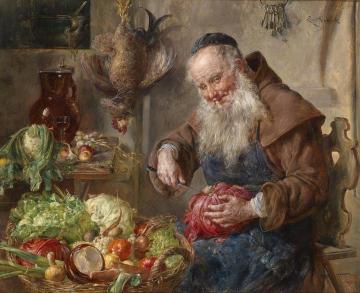 Monk In The Kitchen Artwork by Ernst Nowak