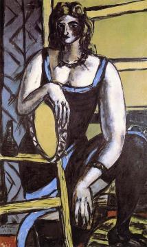 Dancer with Tambourine Artwork by Max Beckmann