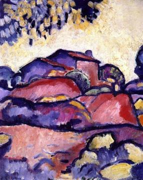 Landscape at L'Estaque Artwork by Georges Braque