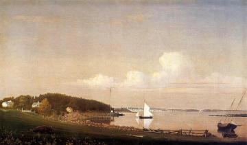 View Of Gloucester From 'brookbank,' The Sawyer Homestead Artwork by Fitz Hugh Lane