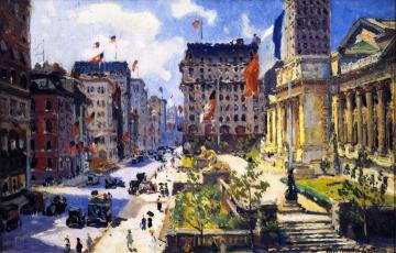 New York Public Library Artwork by Colin Campbell Cooper