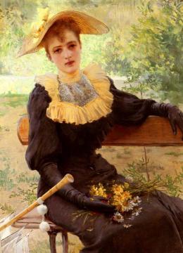 In The Garden Artwork by Vittorio Matteo Corcos