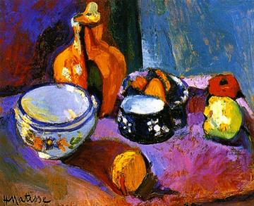 Dishes and Fruit Artwork by Henri Matisse