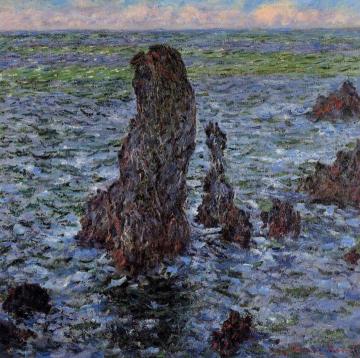 The 'Pyramids' at Port-Coton Artwork by Claude Oscar Monet