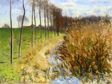 The Watering Place at Mizy sur Yonne Artwork by Pierre Eugène Montézin