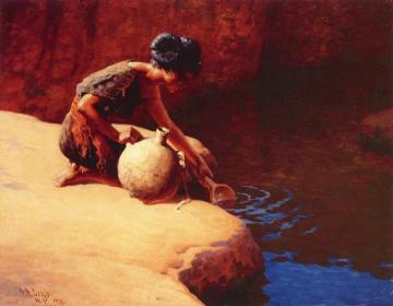 Pool at Oraibi Artwork by William Robinson Leigh