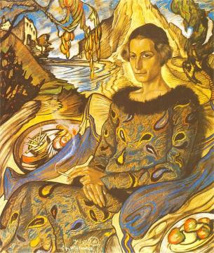 Portrait Of Maria Nawrocka Artwork by Stanislaw Ignacy Witkiewicz