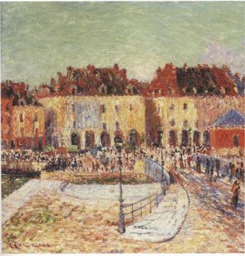 Fish Market at Dieppe Artwork by Gustave Loiseau