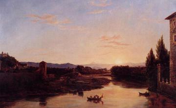 Sunset on the Arno Artwork by Thomas Cole