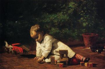 Baby At Play Artwork by Thomas Eakins