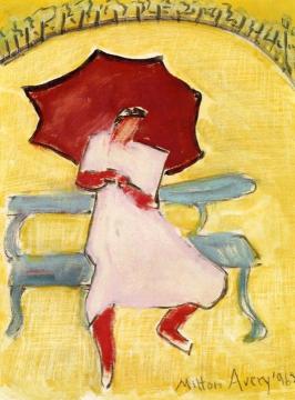 Waiting Woman Artwork by Milton Avery