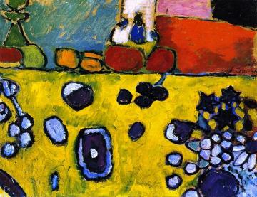 Still LIfe with Colored Tablecloth Artwork by Alexej Jawlensky