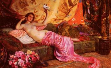 Reclining Nude Artwork by Georges Antoine Rochegrosse