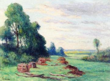 Landscape near Rolleboise Artwork by Maximilien Luce