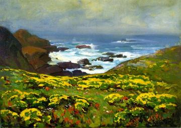 Morning Mist, Monterey Coast Artwork by Franz Bischoff
