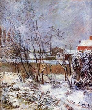 Snow, Rue Carcel Artwork by Paul Gauguin