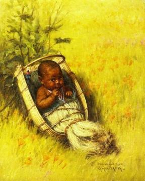 Indian Papoose Kawasi Artwork by Grace Carpenter Hudson
