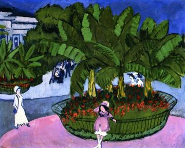 Das Boskett; Albertplatz, in Dresden Artwork by Ernst Ludwig Kirchner