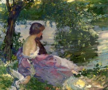 Resting By The Riverbank Artwork by Richard Edward Miller