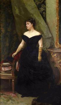 Portrait of madame Isaac Hirsch Kann, née Koenigswarter Artwork by Raimundo de Madrazo y Garreta