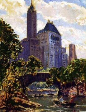 Central Park Lake Artwork by Gifford Beal